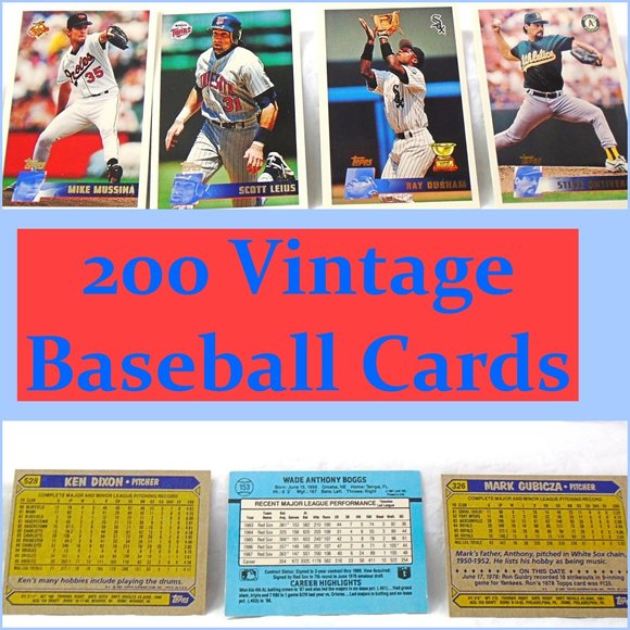 200 Topps Baseball Cards Vintage Lot